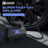 Load image into Gallery viewer, Tire inflation air compressor, DC 12V portable Tire Air Pump w/LED &amp; 150PSI digital pressure gauge, portable tire inflator for car tires, motorcycles, bicycles, balls (Blue)