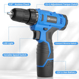 Load image into Gallery viewer, 12V Cordless Drill/Driver Set Blue