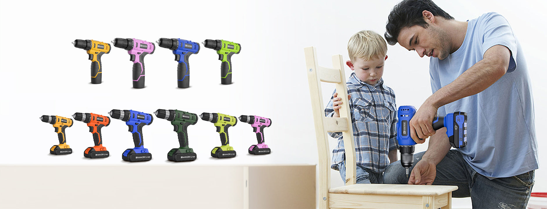 Fadakwalt 12V Cordless Drill, lightweight design, suitable for home DIY and small repairs