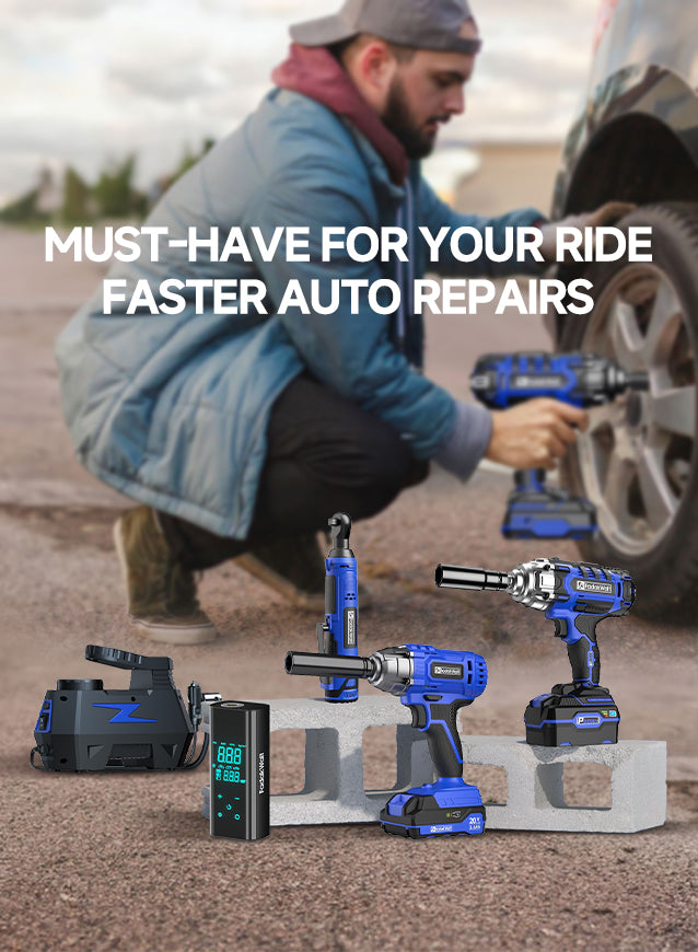 Fadakwalt Cordless Impact Wrench, suitable for car tire removal, installation, and repair