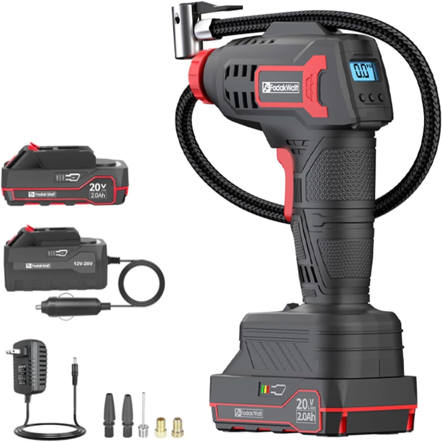 Fadakwalt Electric Air Pump Set with Various Air Nozzles and Charging Accessories