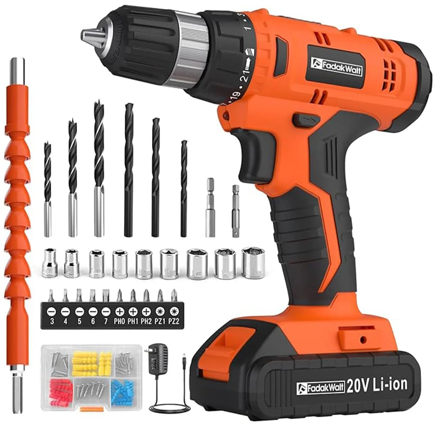 Fadakwalt 20V lithium battery powered, wireless design, convenient for outdoor and confined space use